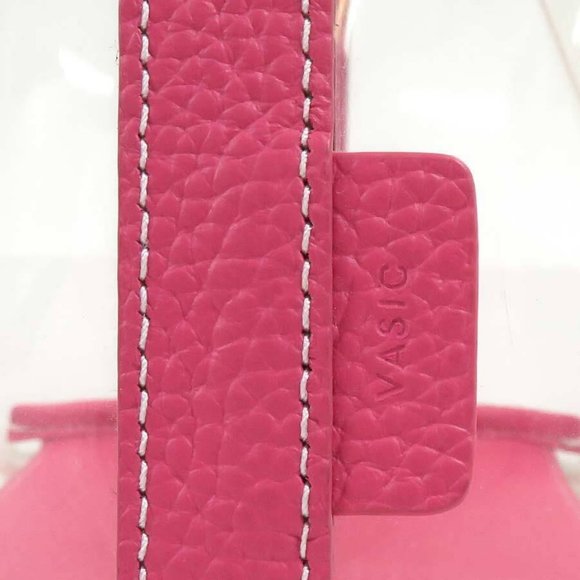 Authentic VASIC Vinyl Handbag Clear/Pink PVC/Leather - Picture 7 of 14